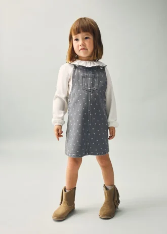Salopette en denim à étoiles