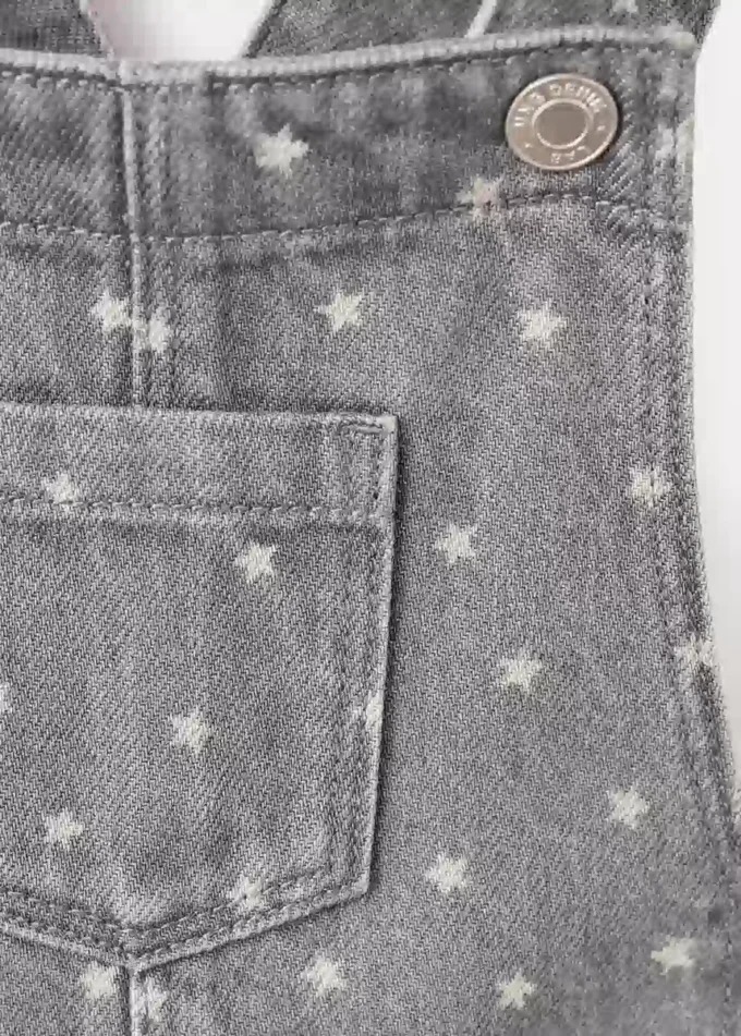 Salopette en denim à étoiles Salopette en denim à étoiles