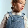Salopette en denim à volants