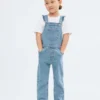 Salopette en denim à volants