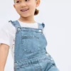 Salopette en denim à volants