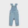 Salopette en denim à volants