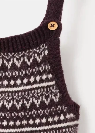 Salopette en maille jacquard