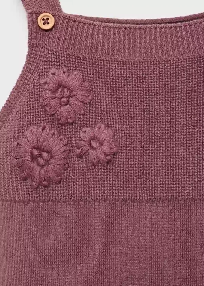 Salopette en tricot brodé Salopette en tricot brodé