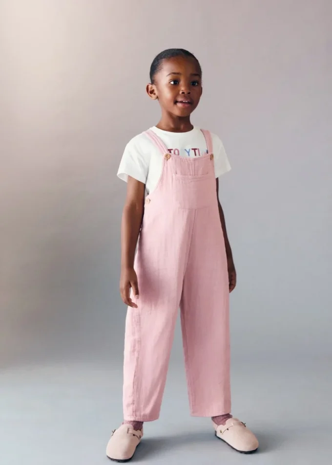 Salopette longue en coton