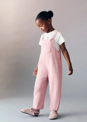 Salopette longue en coton