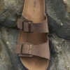 Sandales en cuir à boucles