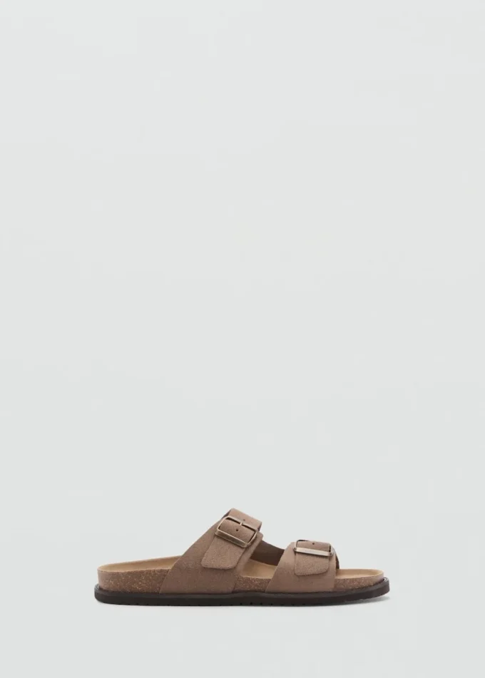 Sandales en cuir à boucles