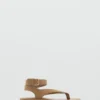 Sandales en cuir refendu avec boucle Sandales en cuir refendu avec boucle