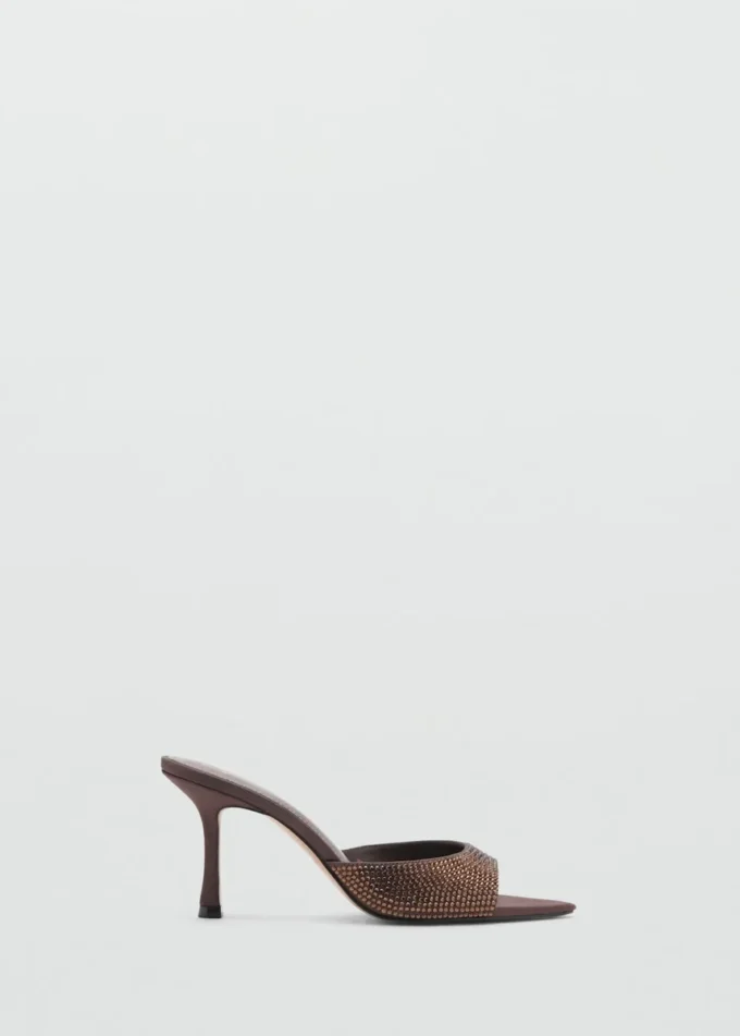 Sandales à talons avec bride en strass