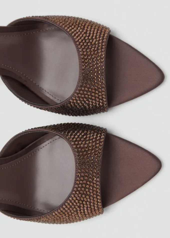 Sandales à talons avec bride en strass