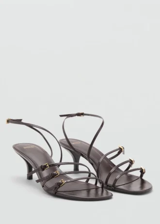 Sandales à talons bobines et boucles