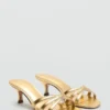 Sandales à talons bobines et lanières