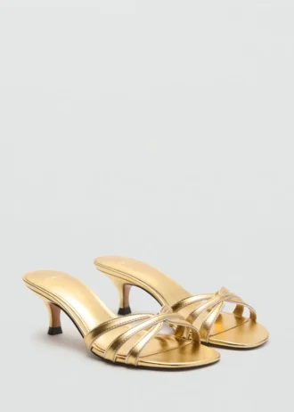 Sandales à talons bobines et lanières