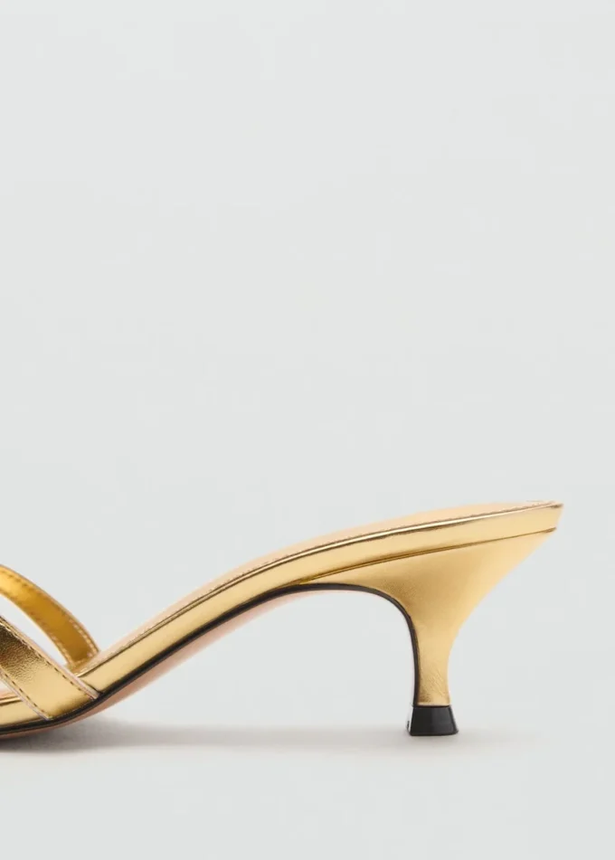 Sandales à talons bobines et lanières