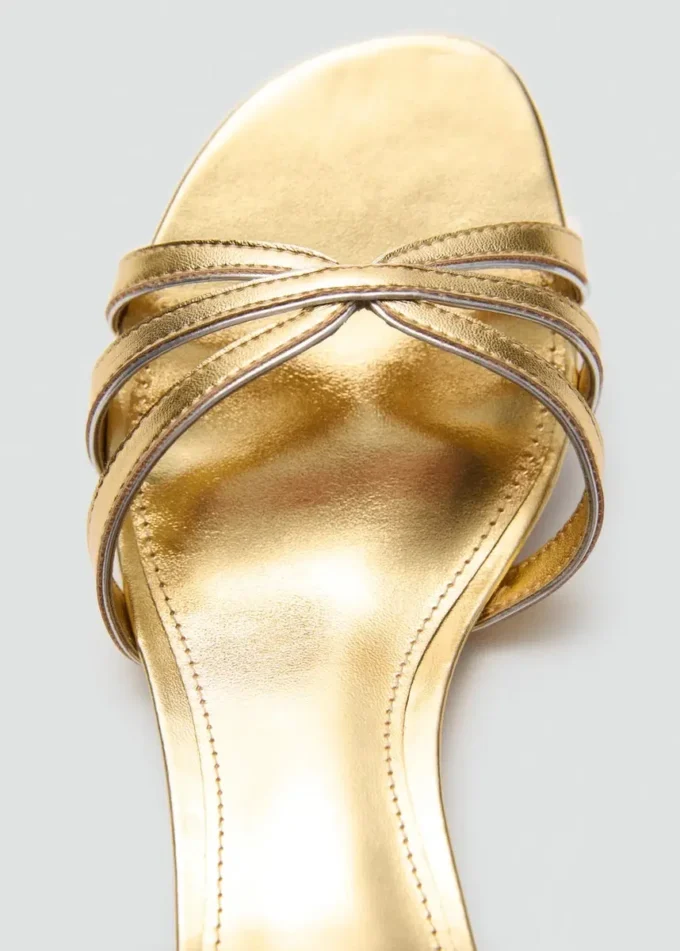 Sandales à talons bobines et lanières