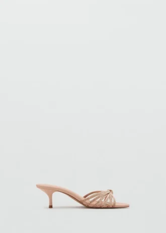 Sandales à talons bobines et strass