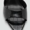 Sandales à talons effet croco
