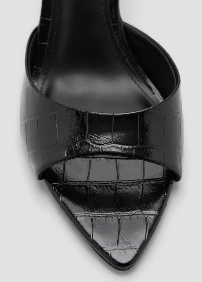 Sandales à talons effet croco