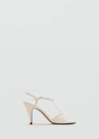Sandales à talons en cuir avec lanières