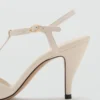 Sandales à talons en cuir avec lanières Sandales à talons en cuir avec lanières