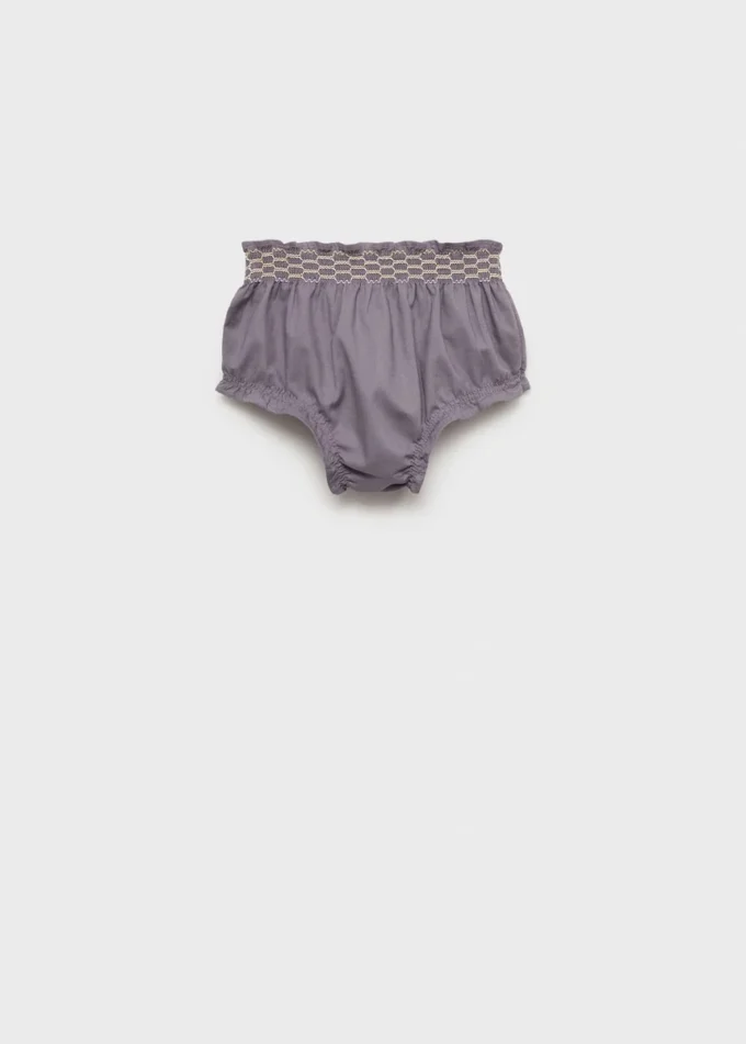 Short brodé en coton mélangé Short brodé en coton mélangé