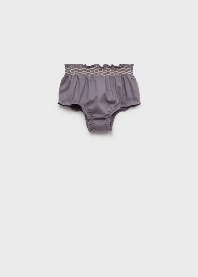 Short brodé en coton mélangé Short brodé en coton mélangé