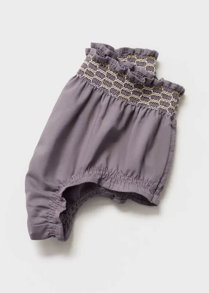 Short brodé en coton mélangé Short brodé en coton mélangé