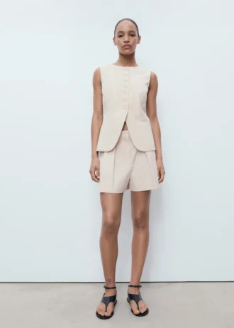 Short de costume à plis
