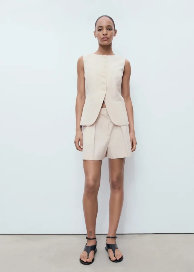 Short de costume à plis