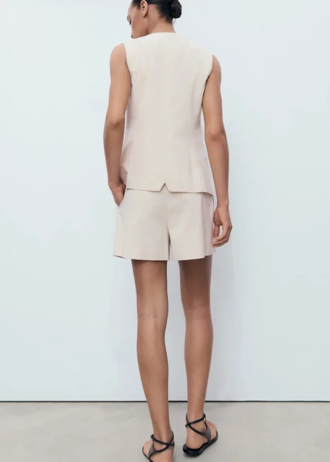 Short de costume à plis