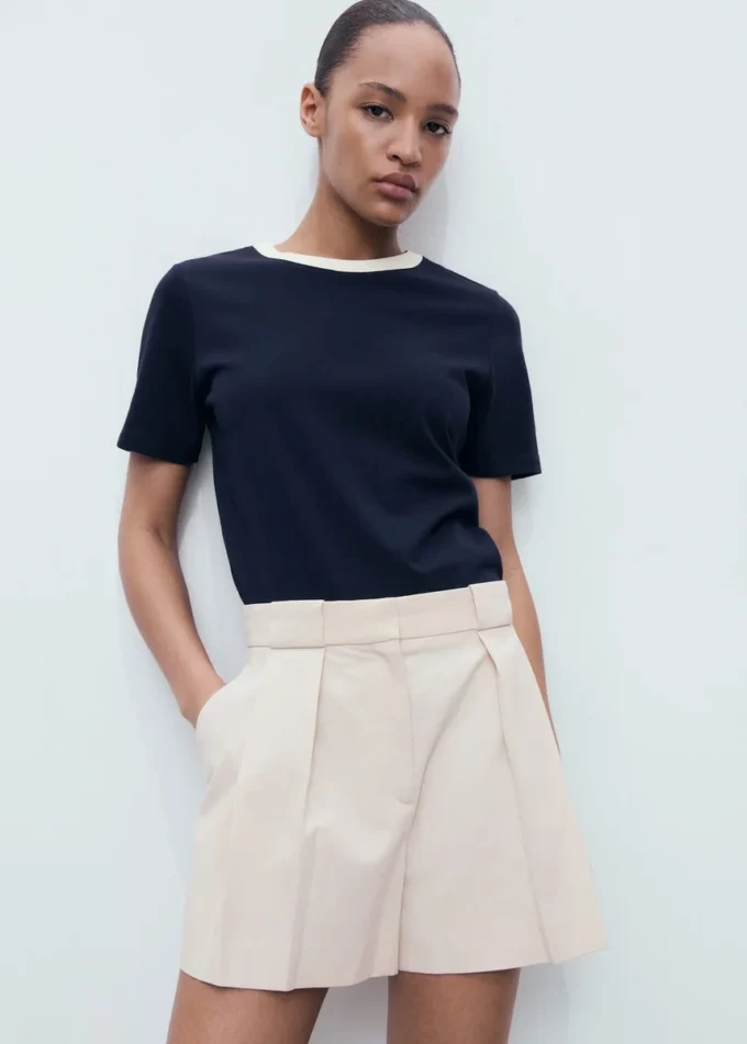 Short de costume à plis