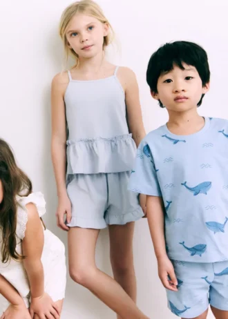 Short de pyjama à volants