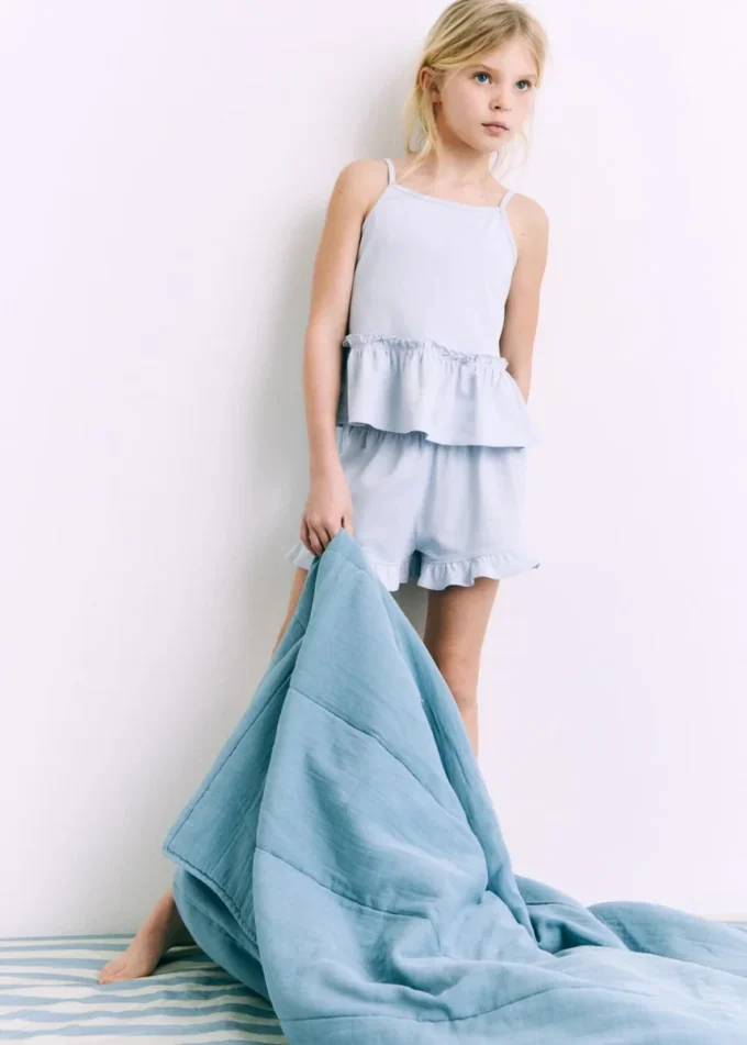 Short de pyjama à volants
