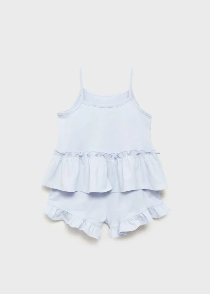 Short de pyjama à volants Short de pyjama à volants