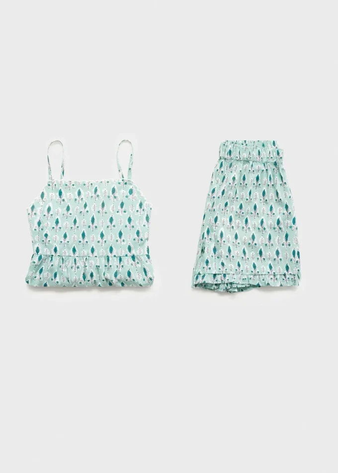 Short de pyjama à volants