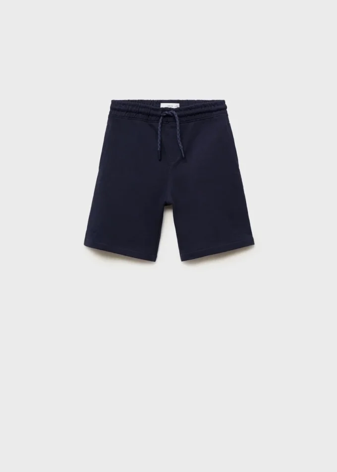 Short en coton avec cordon de serrage