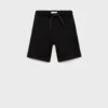Short en coton avec cordon de serrage Short en coton avec cordon de serrage