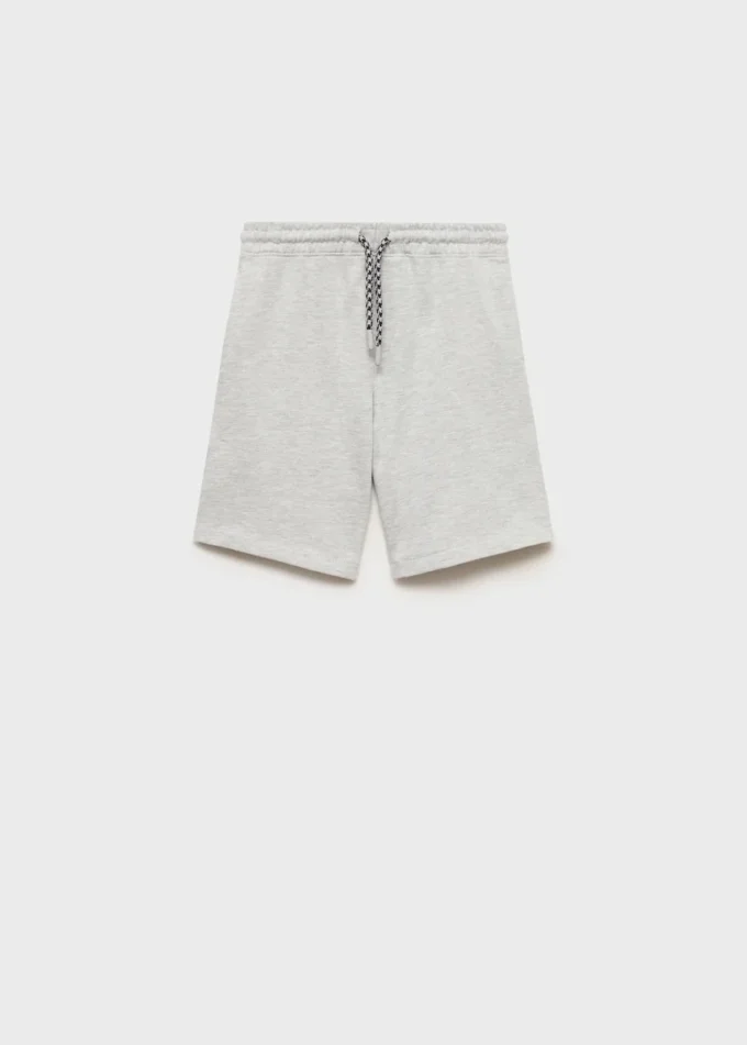 Short en coton avec cordon de serrage