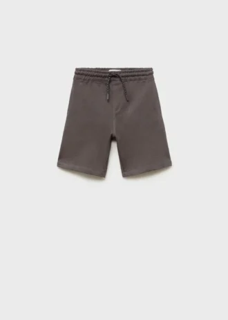 Short en coton avec cordon de serrage