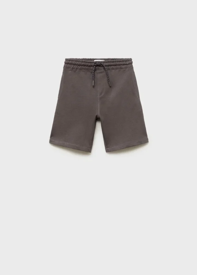 Short en coton avec cordon de serrage Short en coton avec cordon de serrage