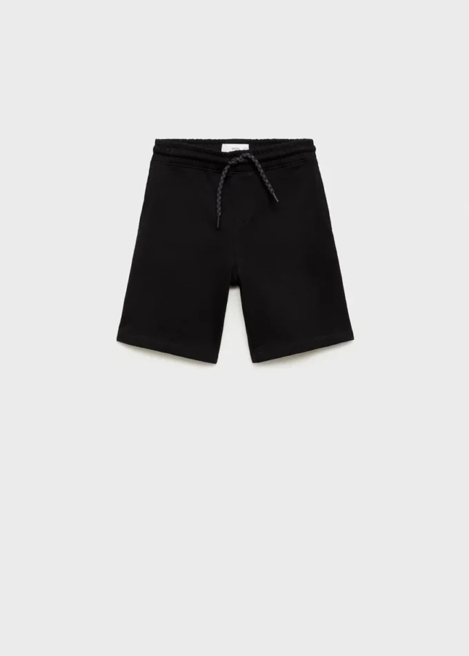 Short en coton avec cordon de serrage Short en coton avec cordon de serrage