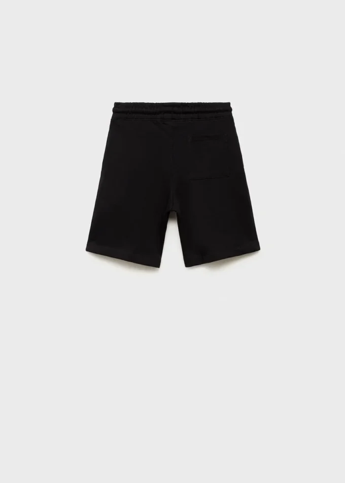 Short en coton avec cordon de serrage Short en coton avec cordon de serrage