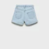 Short en coton brodé