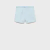 Short en coton effet denim Short en coton effet denim