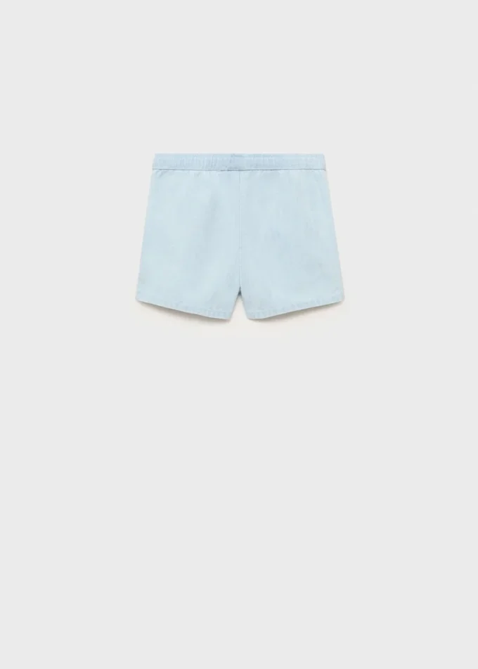 Short en coton effet denim Short en coton effet denim