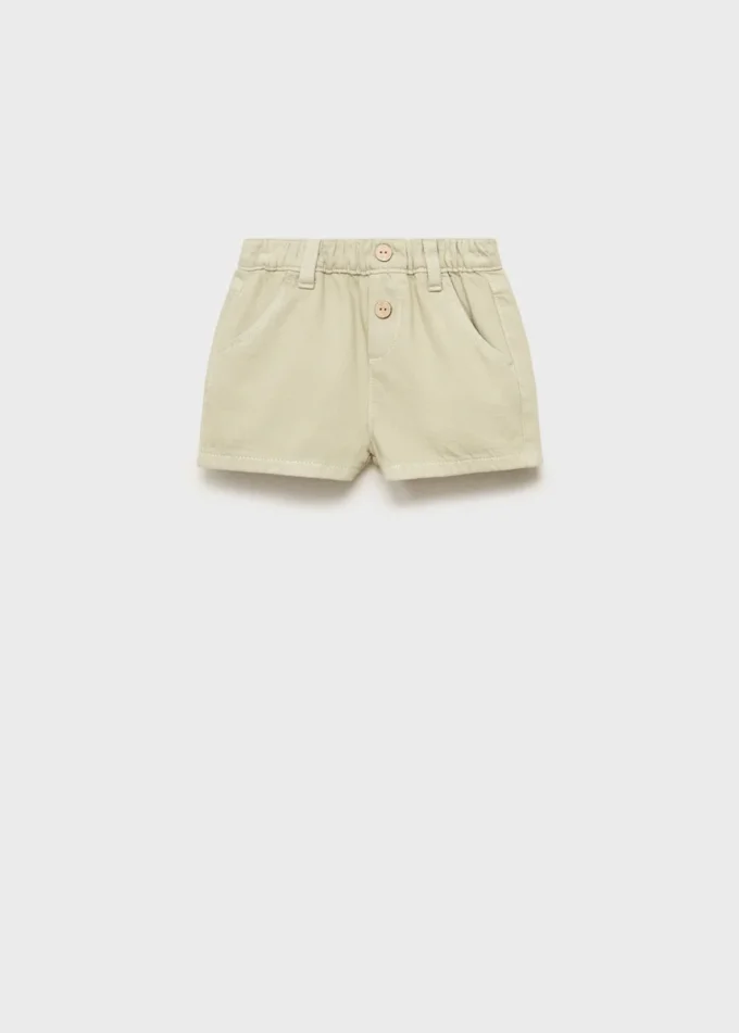 Short en coton effet denim Short en coton effet denim