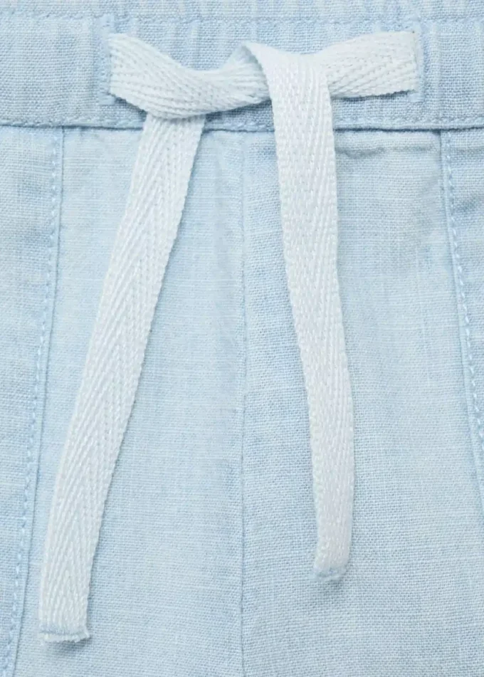 Short en coton effet denim Short en coton effet denim