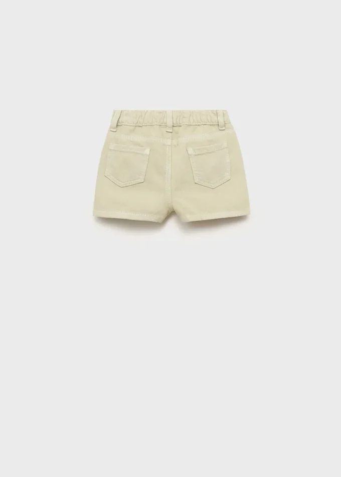 Short en coton effet denim Short en coton effet denim