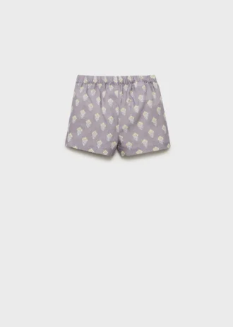 Short en coton imprimé